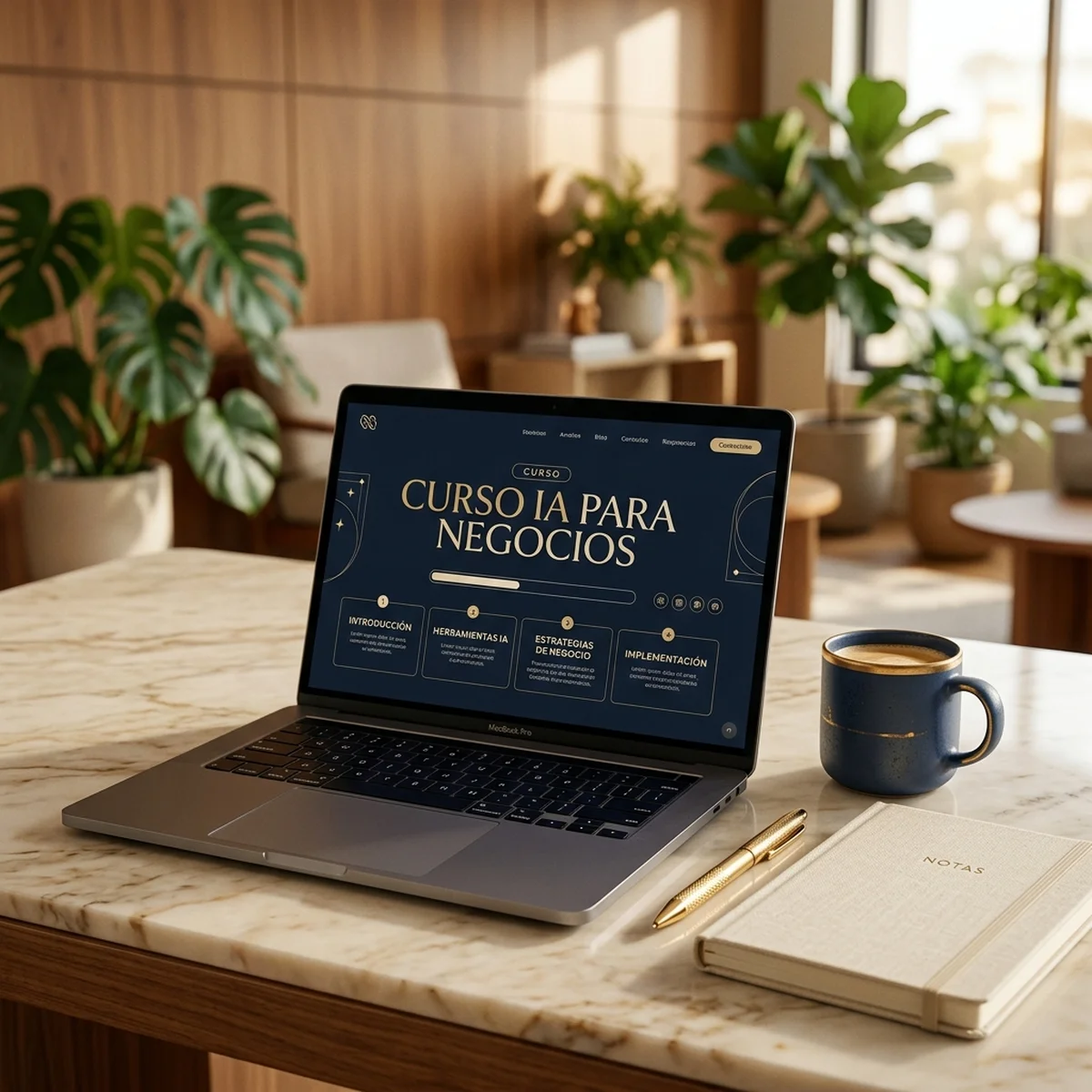 Mockup del Curso: IA para tu Negocio