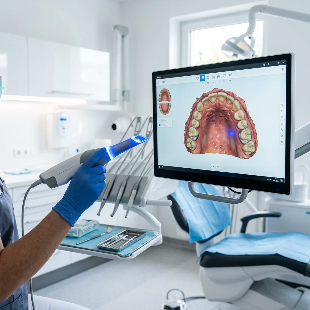 Tecnología dental moderna y escáner intraoral 3D