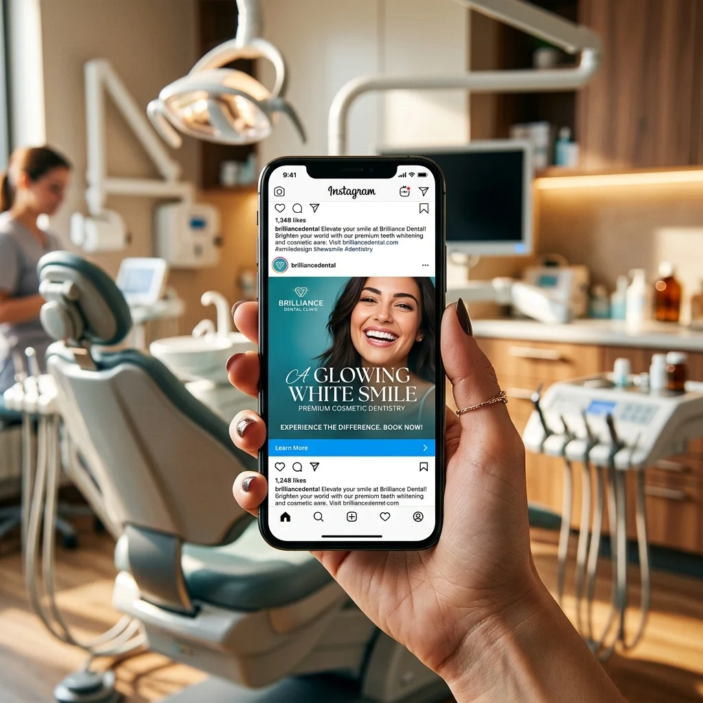 Anuncios de Facebook e Instagram para estética dental