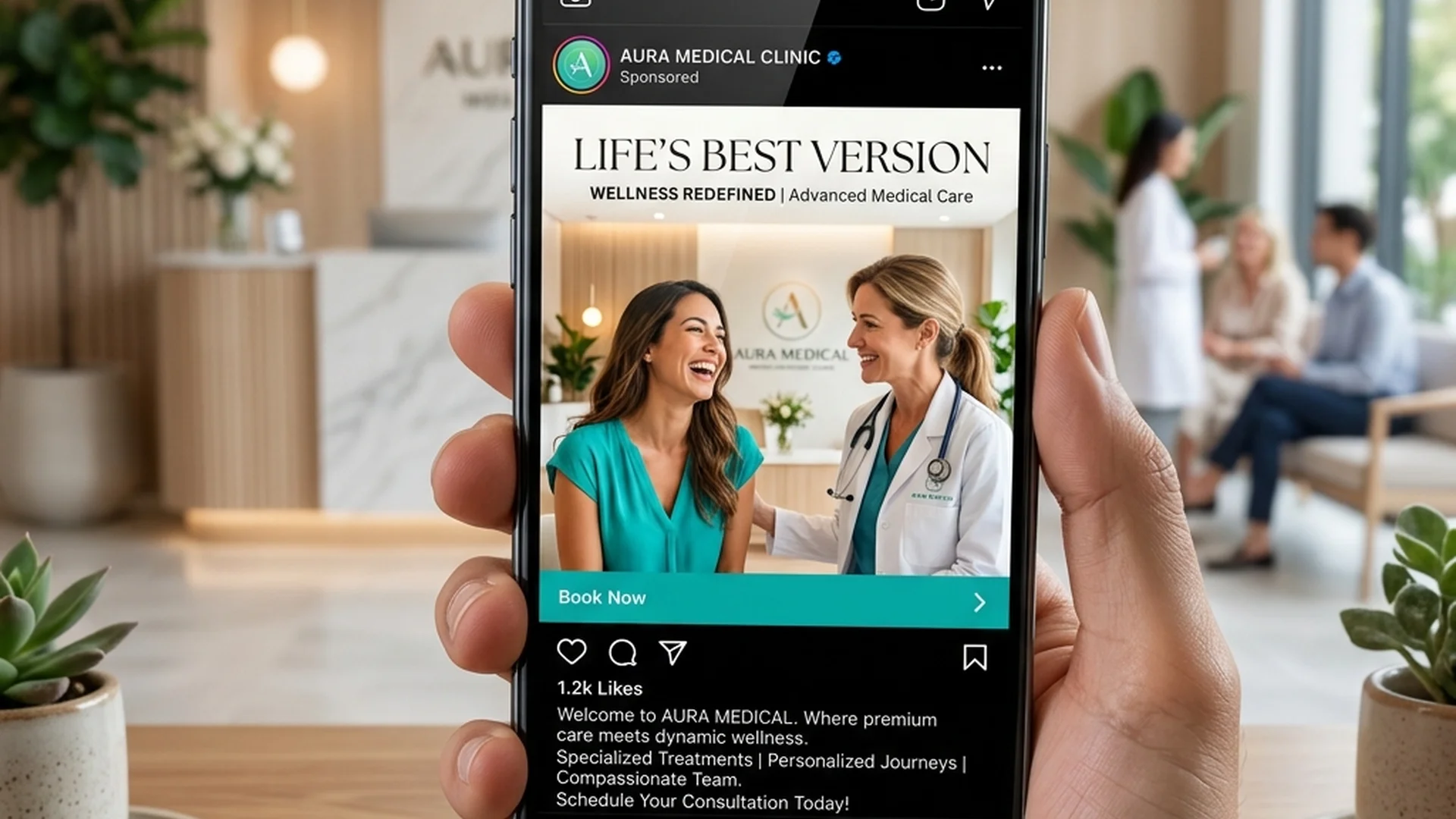 Anuncios de Facebook e Instagram para clínica médica